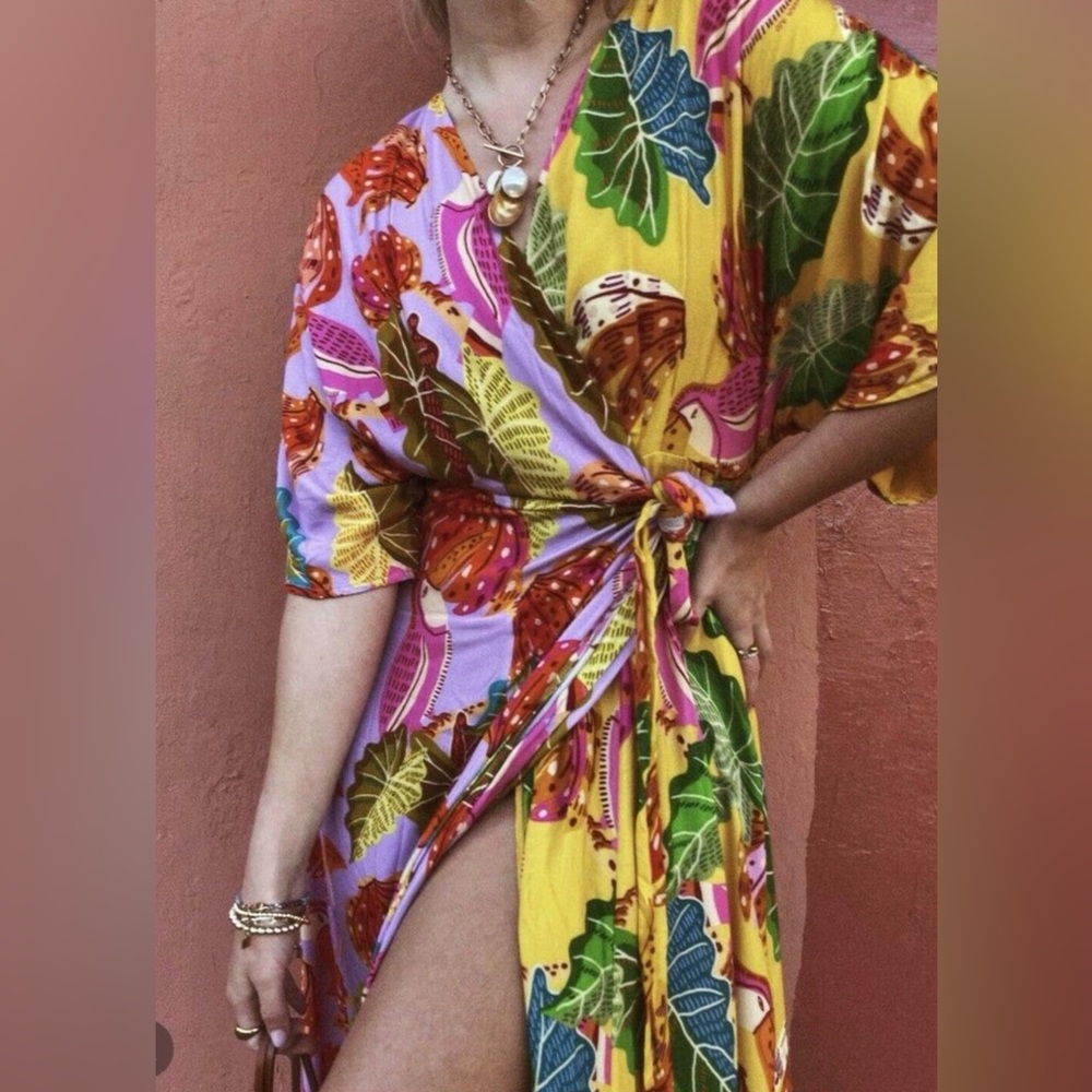 FARM Rio Beaks and Bananas Maxi Dress size S - Picture 7 of 7